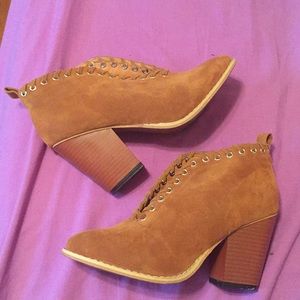 Tan Suede Booties